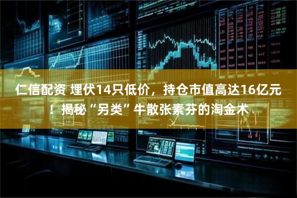仁信配资 埋伏14只低价，持仓市值高达16亿元！揭秘“另类”牛散张素芬的淘金术